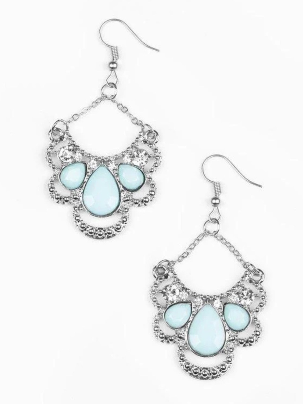Paparazzi Caribbean Royalty Blue Earrings - Picture 3 of 3